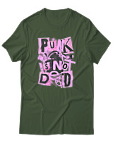 T-Shirt  Γυναικείο - Punk Is Not Dead - Color Thumbnail Κυπαρισσί
