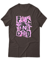 T-Shirt  Γυναικείο - Punk Is Not Dead - Color Thumbnail Καφέ