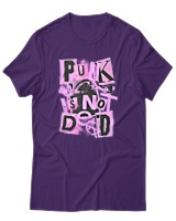 T-Shirt  Γυναικείο - Punk Is Not Dead - Color Thumbnail Μώβ