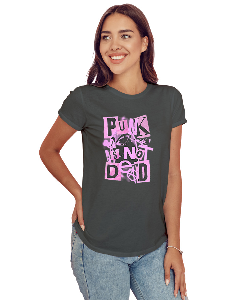T-Shirt Στενή Γραμμή Γυναικείο - Punk Is Not Dead - Image 1