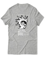 T-Shirt Αντρικό - Punk Never Die - Color Thumbnail Γκρι Μελανζέ