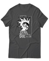 T-Shirt Αντρικό - Punk Never Die - Color Thumbnail Ανθρακί