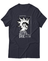 T-Shirt Αντρικό - Punk Never Die - Color Thumbnail Σκούρο Μπλε
