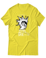 T-Shirt Αντρικό - Punk Never Die - Color Thumbnail Κίτρινο