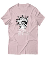 T-Shirt Αντρικό - Punk Never Die - Color Thumbnail Απαλό Ροζ