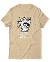 T-Shirt Αντρικό - Punk Never Die - Color Thumbnail Μπεζ