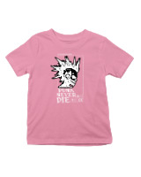 T-Shirt  Παιδικό - Punk Never Die - Color Thumbnail Ροζ