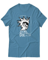 T-Shirt  Γυναικείο - Punk Never Die - Color Thumbnail Τυρκουάζ