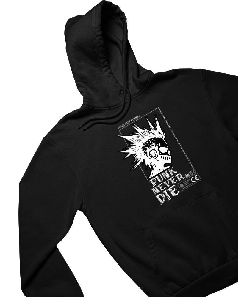 Φούτερ με κουκούλα Γυναικείο - Punk Never Die - Image 1