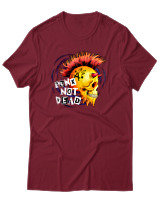 T-Shirt Αντρικό - Punk Not Dead - Color Thumbnail Σκούρο Κόκκινο