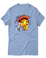 T-Shirt Αντρικό - Punk Not Dead - Color Thumbnail Γαλάζιο