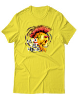 T-Shirt Αντρικό - Punk Not Dead - Color Thumbnail Κίτρινο