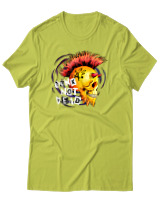 T-Shirt Αντρικό - Punk Not Dead - Color Thumbnail Λαχανί