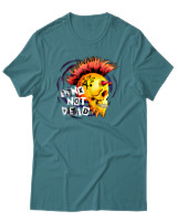 T-Shirt Αντρικό - Punk Not Dead - Color Thumbnail Μπλε Πράσινο