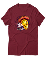 T-Shirt  Γυναικείο - Punk Not Dead - Color Thumbnail Σκούρο Κόκκινο