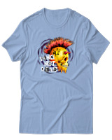 T-Shirt  Γυναικείο - Punk Not Dead - Color Thumbnail Γαλάζιο