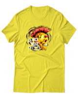 T-Shirt  Γυναικείο - Punk Not Dead - Color Thumbnail Κίτρινο