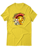 T-Shirt  Γυναικείο - Punk Not Dead - Color Thumbnail Κίτρινο Χρυσό
