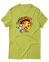 T-Shirt  Γυναικείο - Punk Not Dead - Color Thumbnail Λαχανί