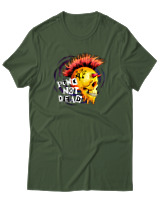 T-Shirt  Γυναικείο - Punk Not Dead - Color Thumbnail Κυπαρισσί