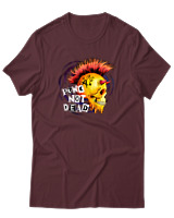 T-Shirt  Γυναικείο - Punk Not Dead - Color Thumbnail Μπορντό
