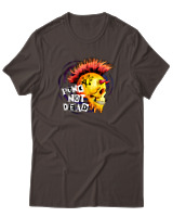 T-Shirt  Γυναικείο - Punk Not Dead - Color Thumbnail Καφέ