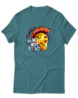 T-Shirt  Γυναικείο - Punk Not Dead - Color Thumbnail Μπλέ Πράσινο