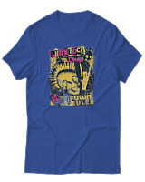 T-Shirt Αντρικό - Punk Rock Til Death - Color Thumbnail Μπλε Ρουά