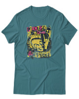 T-Shirt Αντρικό - Punk Rock Til Death - Color Thumbnail Μπλε Πράσινο