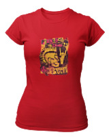 T-Shirt Στενή Γραμμή Γυναικείο - Punk Rock Til Death - Color Thumbnail Κόκκινο