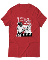 T-Shirt Αντρικό - Punk Street Art Poster - Color Thumbnail Κόκκινο