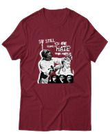 T-Shirt Αντρικό - Punk Street Art Poster - Color Thumbnail Σκούρο Κόκκινο