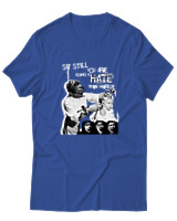 T-Shirt Αντρικό - Punk Street Art Poster - Color Thumbnail Μπλε Ρουά