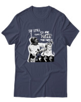T-Shirt Αντρικό - Punk Street Art Poster - Color Thumbnail Μπλε Γκρι