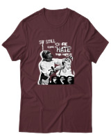 T-Shirt Αντρικό - Punk Street Art Poster - Color Thumbnail Μπορντό
