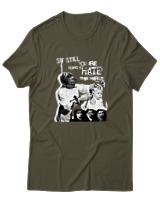 T-Shirt Αντρικό - Punk Street Art Poster - Color Thumbnail Χακί