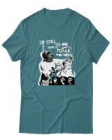 T-Shirt Αντρικό - Punk Street Art Poster - Color Thumbnail Μπλε Πράσινο