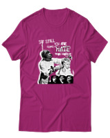 T-Shirt Αντρικό - Punk Street Art Poster - Color Thumbnail Φουξια