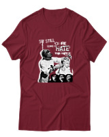 T-Shirt  Γυναικείο - Punk Street Art Poster - Color Thumbnail Σκούρο Κόκκινο