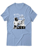 T-Shirt  Γυναικείο - Punk Street Art Poster - Color Thumbnail Γαλάζιο