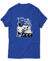 T-Shirt  Γυναικείο - Punk Street Art Poster - Color Thumbnail Μπλέ Ρουά