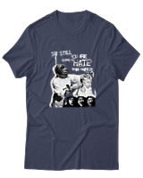 T-Shirt  Γυναικείο - Punk Street Art Poster - Color Thumbnail Μπλέ Γκρί