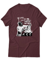 T-Shirt  Γυναικείο - Punk Street Art Poster - Color Thumbnail Μπορντό