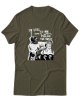 T-Shirt  Γυναικείο - Punk Street Art Poster - Color Thumbnail Χακί