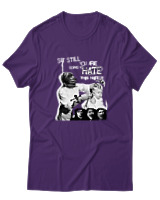 T-Shirt  Γυναικείο - Punk Street Art Poster - Color Thumbnail Μώβ