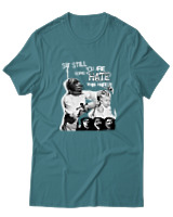 T-Shirt  Γυναικείο - Punk Street Art Poster - Color Thumbnail Μπλέ Πράσινο