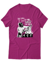 T-Shirt  Γυναικείο - Punk Street Art Poster - Color Thumbnail Φούξια