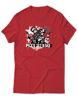 T-Shirt Αντρικό - Punks Not Dead - Color Thumbnail Κόκκινο