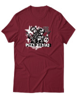 T-Shirt Αντρικό - Punks Not Dead - Color Thumbnail Σκούρο Κόκκινο