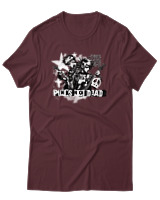 T-Shirt Αντρικό - Punks Not Dead - Color Thumbnail Μπορντό
